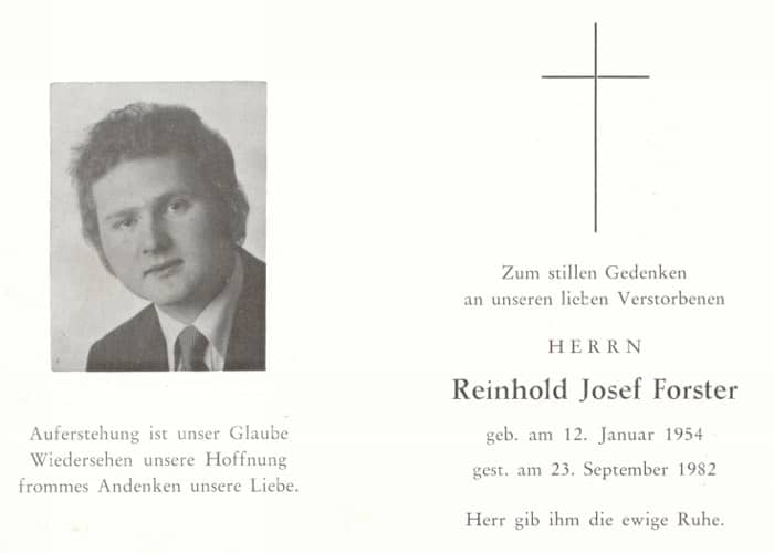 im Gedenken an Reinhold Förster