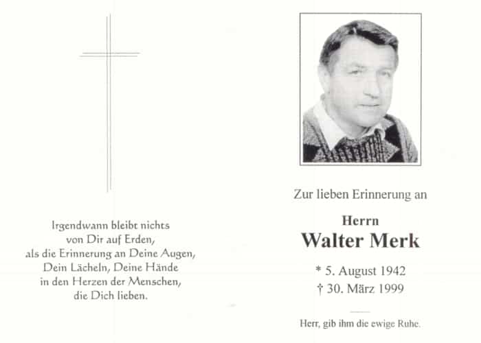 im Gedenken an Walter Merk